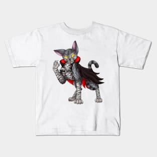 VampiCat: Grey Tabby Kids T-Shirt